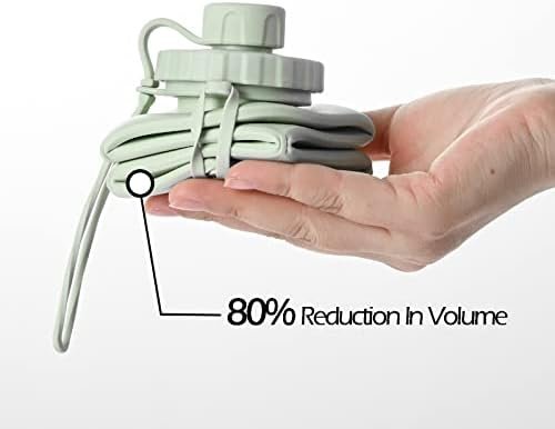Collapsible Water Bottle, Silicone Foldable Water Bottles For Travel, Easy-To-Ca... - Image 4