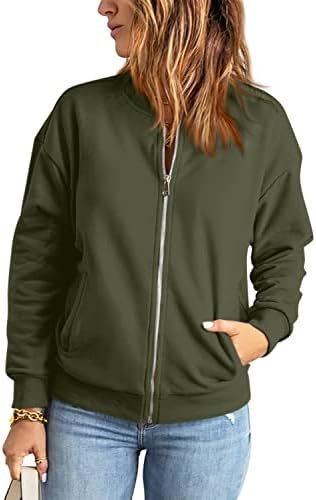 GeGekoko Womens Zip Up Sweatshirts Jackets Long Sleeve Casual Loose Outwear with... - Image 4