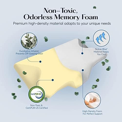 SUTERA - Dream Deep Contour Memory Foam Pillow, Orthopedic Cervical Support for ... - Image 5
