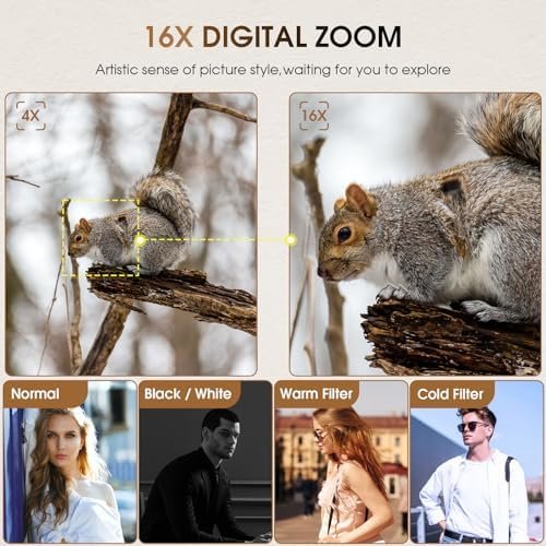 Upgraded 4K Digital Camera with SD Card Autofocus,48MP Point and Shoot Camera wi... - Image 9