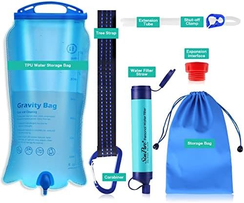 SimPure Gravity Water Filter, Portable Gravity-Fed Water Purifier with 3L Gravit... - Image 10
