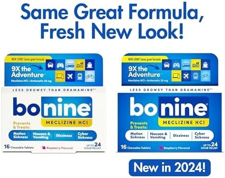 Non-Drowsy Bonine for Motion Sickness Relief, Sea Sickness, Car Sickness, Nausea... - Image 3