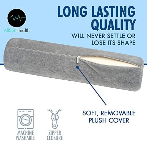 AllSett Health Cervical Neck Roll Memory Foam Pillow, Bolster Pillow, Round Neck... - Image 4