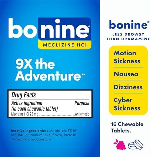 Non-Drowsy Bonine for Motion Sickness Relief, Sea Sickness, Car Sickness, Nausea... - Image 4