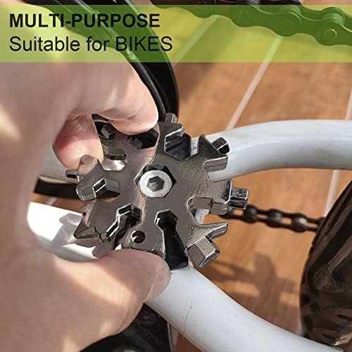 Snowflake Multitool 2PCS 18 in 1 Stainless Steel Snowflake Multi Tool, Stocking ... - Image 4