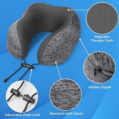 Travel Pillow, Travel Pillows for Sleeping Airplane, Removable Cover Neck Pillow... - Image 3
