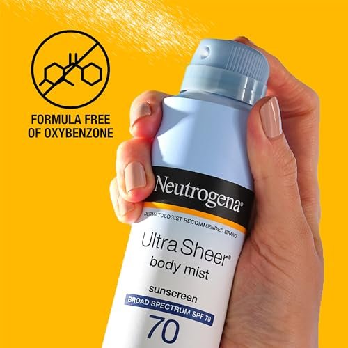 Neutrogena Sunscreen Spray, Ultra Sheer ® Body Mist, Broad Spectrum SPF 70, Non-... - Image 6