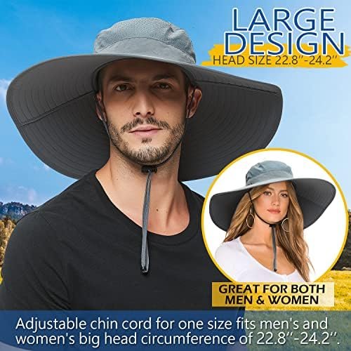 HLLMAN Super Wide Brim Sun Hat-UPF 50+ Protection,Waterproof Bucket Hat for Fish... - Image 7