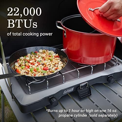 Coleman Triton 2-Burner Propane Camping Stove, Portable Camping Grill/Stove with... - Image 7