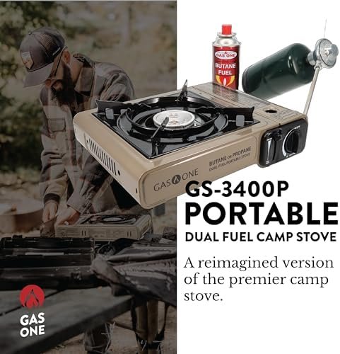 Gas One GS-3400P Propane or Butane Stove Dual Fuel Stove Portable Camping Stove ... - Image 3