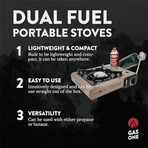 Gas One GS-3400P Propane or Butane Stove Dual Fuel Stove Portable Camping Stove ... - Image 7