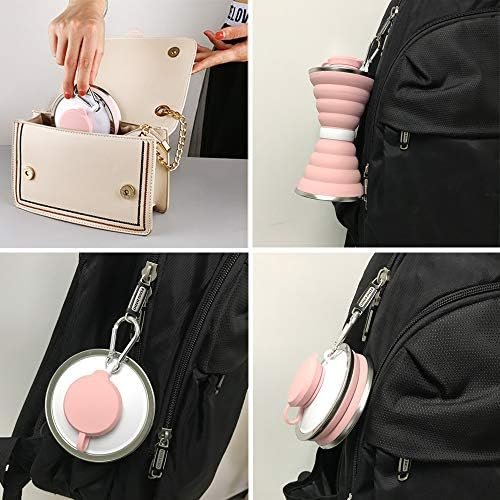 Collapsible Water Bottle, Camping Cup With Carabiner, Reuseable Silicone Foldabl... - Image 3