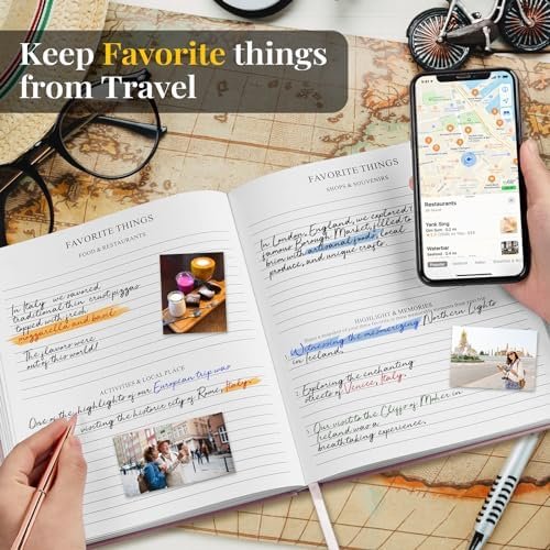 Travel Journal for Women, Adventure Book for 20 Trips, Travel Journal Notebook D... - Image 5