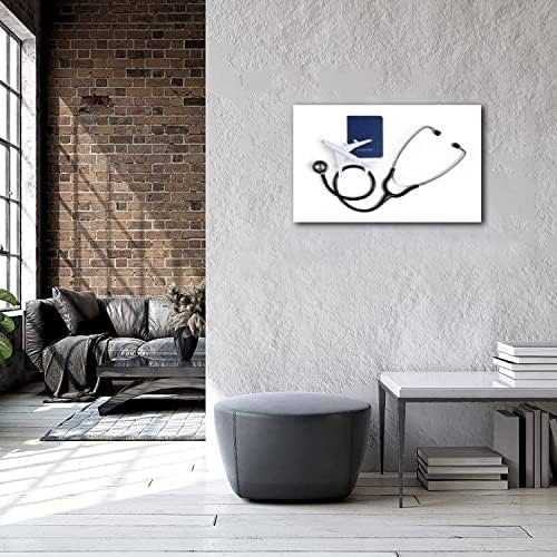 Skipvelo Canvas Wall Art Prints International medical travel insurance stethosco... - Image 5