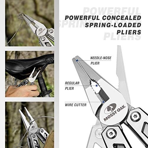 MOSSY OAK Multitool, 21-in-1 Stainless Steel Pocket Knife with Screwdriver Sleev... - Image 5