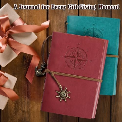 MALEDEN Refillable Spiral Daily Notepad Classic Embossed Travel Journal Diary - Image 7