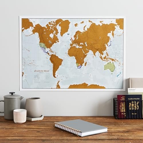 Maps International Scratch Off Map of The World Poster + USA Scratch Print - 17(... - Image 3