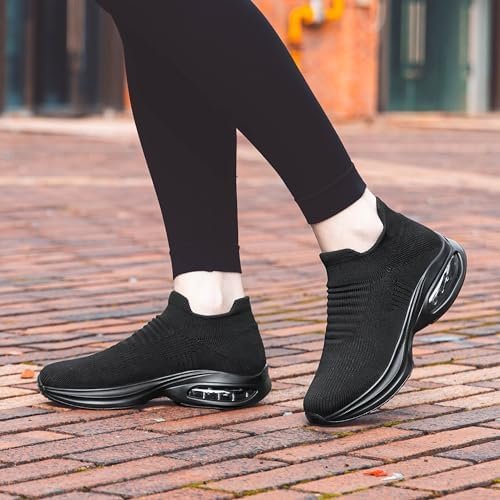 DOUSSPRT Womens Walking Shoes Sock Casual Ladies Fashion Sneakers Comfortable Sl... - Image 3
