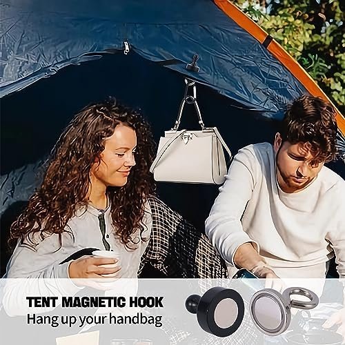 Magnetic Hooks for Canopy, Magnet Clip Hanger with Carabiner for Camping, Heavy ... - Image 8