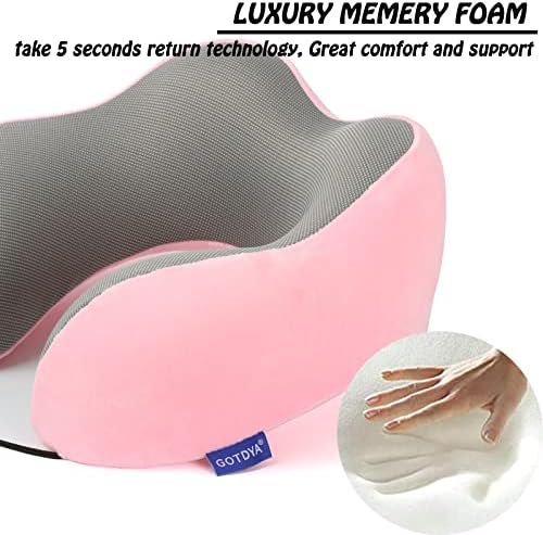 GOTDYA Travel Pillow,Travel Neck Pillows for Sleeping,100% Pure Memory Foam Soft... - Image 4