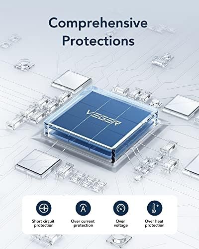 VEGER Portable Charger for iPhone Built in Cables and Wall Plug, 10000mah Slim F... - Image 10