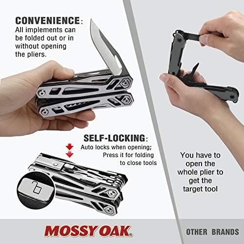 MOSSY OAK Multitool, 21-in-1 Stainless Steel Pocket Knife with Screwdriver Sleev... - Image 4