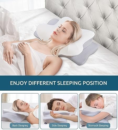 Cervical Pillow for Neck and Shoulder, Ergonomic Contour Memory Foam Pillows for... - Image 5