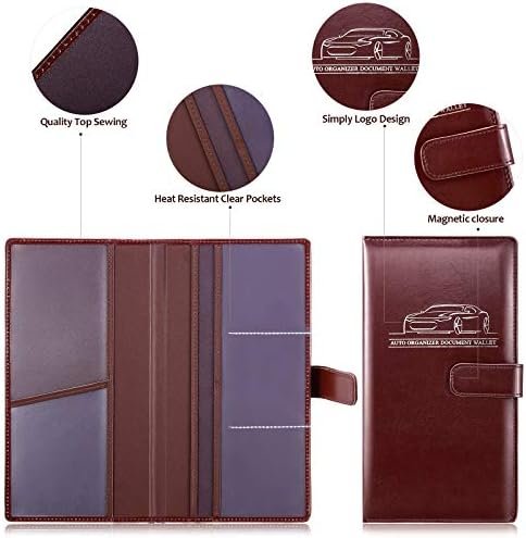 2 Pieces Car Registration and Insurance Card Holder Magnetic Auto Registration C... - Image 4