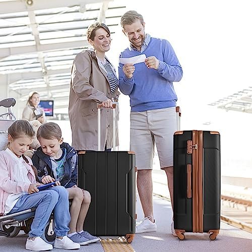 Merax Luggage Set 3 Piece Expandable Lightweight Spinner Suitcase with Corner Gu... - Image 10