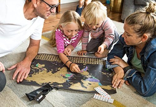 Scratch Off World Map Poster – Deluxe Travel Map, Scratch Off Map of The World w... - Image 6