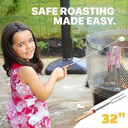 MalloMe Smores Sticks for Fire Pit Long - Marshmallow Roasting Sticks Smores Kit... - Image 4