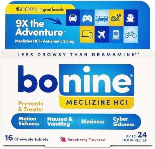 Non-Drowsy Bonine for Motion Sickness Relief, Sea Sickness, Car Sickness, Nausea... - Image 2