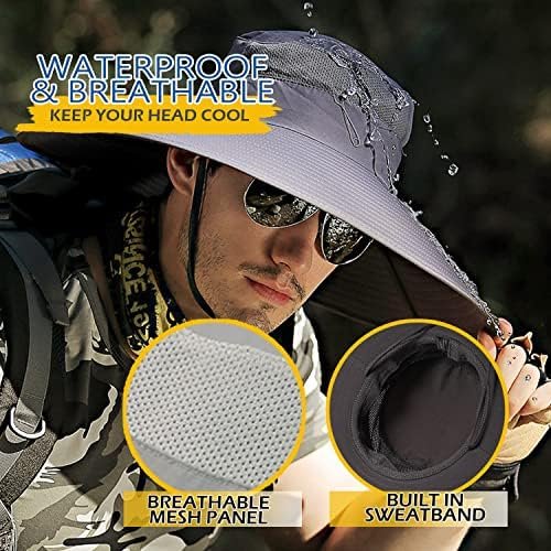 HLLMAN Super Wide Brim Sun Hat-UPF 50+ Protection,Waterproof Bucket Hat for Fish... - Image 6