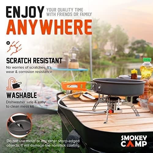 Camping Cookware Mess Kit Set with Stove - Backpacking Compact Camping Cookware,... - Image 9