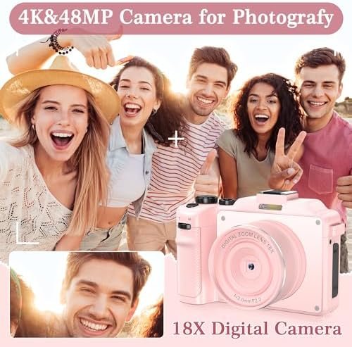 4K Digital Cameras for Photography,48MP WiFi Vlogging Camera for YouTube,Multi-F... - Image 3