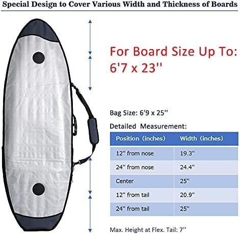 Abahub Premium Surfboard Travel Bag, Foam Padded Surf Board Cover, Shortboard Ca... - Image 3