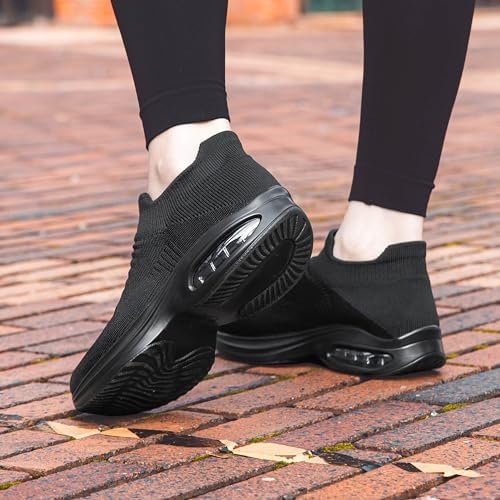 DOUSSPRT Womens Walking Shoes Sock Casual Ladies Fashion Sneakers Comfortable Sl... - Image 6