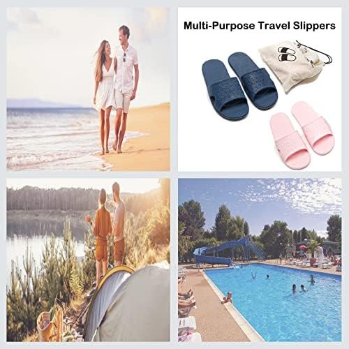 Travel Slippers for Women and Men, Portable Foldable Slippers with Cotton Storag... - Image 8