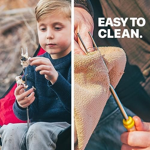 MalloMe Smores Sticks for Fire Pit Long - Marshmallow Roasting Sticks Smores Kit... - Image 6
