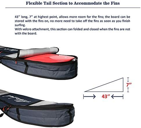 Abahub Premium Surfboard Travel Bag, Foam Padded Surf Board Cover, Shortboard Ca... - Image 6
