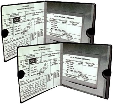 ESSENTIAL Car Auto Insurance Registration BLACK Document Wallet Holders 2 Pack -... - Image 2