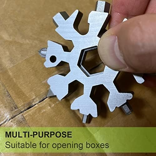 Snowflake Multitool 2PCS 18 in 1 Stainless Steel Snowflake Multi Tool, Stocking ... - Image 6