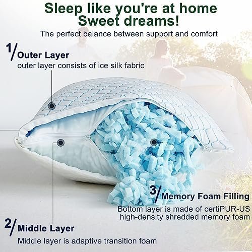 Gehannah Travel Pillow - Large Size Compressible Camping Pillow for Sleeping, Sh... - Image 6