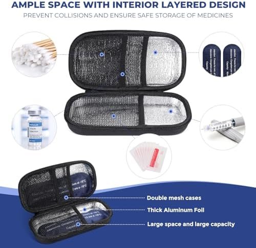Insulin Cooler Travel Case - Insulated Portable Diabetic Organizer with 2 Reusab... - Image 6