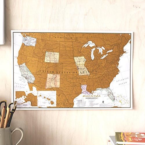 Maps International Scratch Off Map of The World Poster + USA Scratch Print - 17(... - Image 5