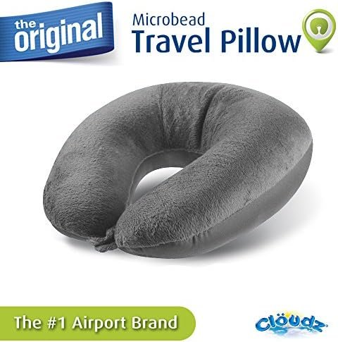 Cloudz Microbead Travel Neck Pillow - Grey - Image 4