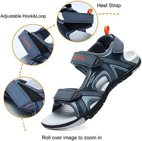 Men's Sport Sandals, Open Toe Water Sandals with Arch Support Waterproof Lightwe... - Image 4
