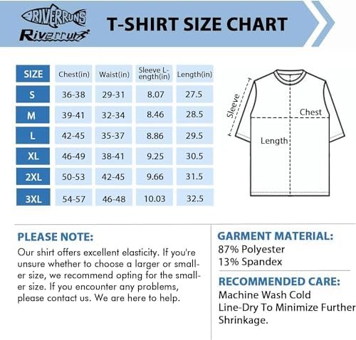 UPF 50+ Swim Shirt Fishing Shirt Rash Guard T Shirt Ice-Cool Quick Dry Sports Sh... - Image 7