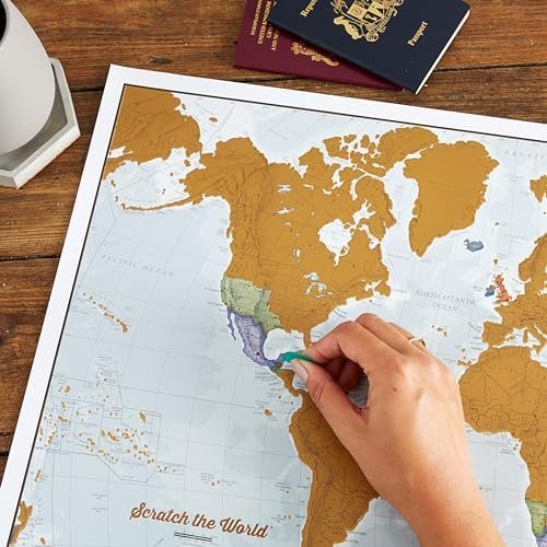 Maps International Scratch Off Map of The World Poster + USA Scratch Print - 17(... - Image 4