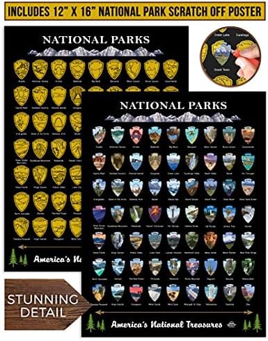 Scratch Off Map of United States + All 63 US National Parks Scratch Off Poster, ... - Image 3